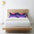 thumbnail image 6 of Yayeee Pillowcase Queen Size Set of 2 Satin Wrinkle Resistant Pillow Case, Pink Digital Art, 6 of 7