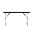 thumbnail image 2 of Correll Deluxe High Pressure Top Folding Table, 18x72" RECTANGULAR, WHITE BLACK, 2 of 4