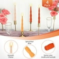 thumbnail image 3 of XINAOBAOLUO Orange Spiral Twist Candlesticks,9.3-Inch Long Tapered Cute Sticks,Colorful Twisted Candles for Wedding,Home,Dinner Party,Women Gift,Pack of 4, 3 of 6
