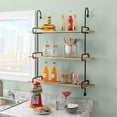 thumbnail image 2 of Linon Chrisley Metal Wall Shelves in Black, 2 of 17