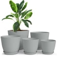 thumbnail image 1 of Macetas Utopia Home para drenaje interior, 18 a 12 cm, 5 unidades, color gris, 1 of 6