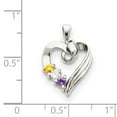 thumbnail image 3 of Finest GoldXMPW52-3 14K White Gold 3-Stone Family Pendant Mounting, 3 of 3