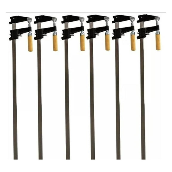 Steel Bar Clamps 4-Pack 36 Inch - Woodworking Metalworking Clamp Set with Ratcheting System & Quick Release - Heavy Duty Wood Clamps for DIY Projects & Professional Use