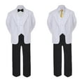 thumbnail image 2 of 6pc Baby Toddler Boy Teen Formal Black & White Suit Set Satin Necktie Sm-20, 2 of 4