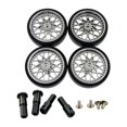 thumbnail image 1 of eje de rueda de neumáticos de camión rc 4x RC Neumáticos Neumáticos Y Eje De Rueda Trasera Delantera Para 1:10 WPL D12 DIY Accs Silver Plata Magideal eje de rueda de neumáticos de camión rc, 1 of 7