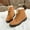 Khaki, variant on Aloohaidyvio Womens Winter Outdoor Boots Snow Warm Cotton Fur Lined Winter Shoes Lace Up Comfortable Non Slip Ankle Platform Boots