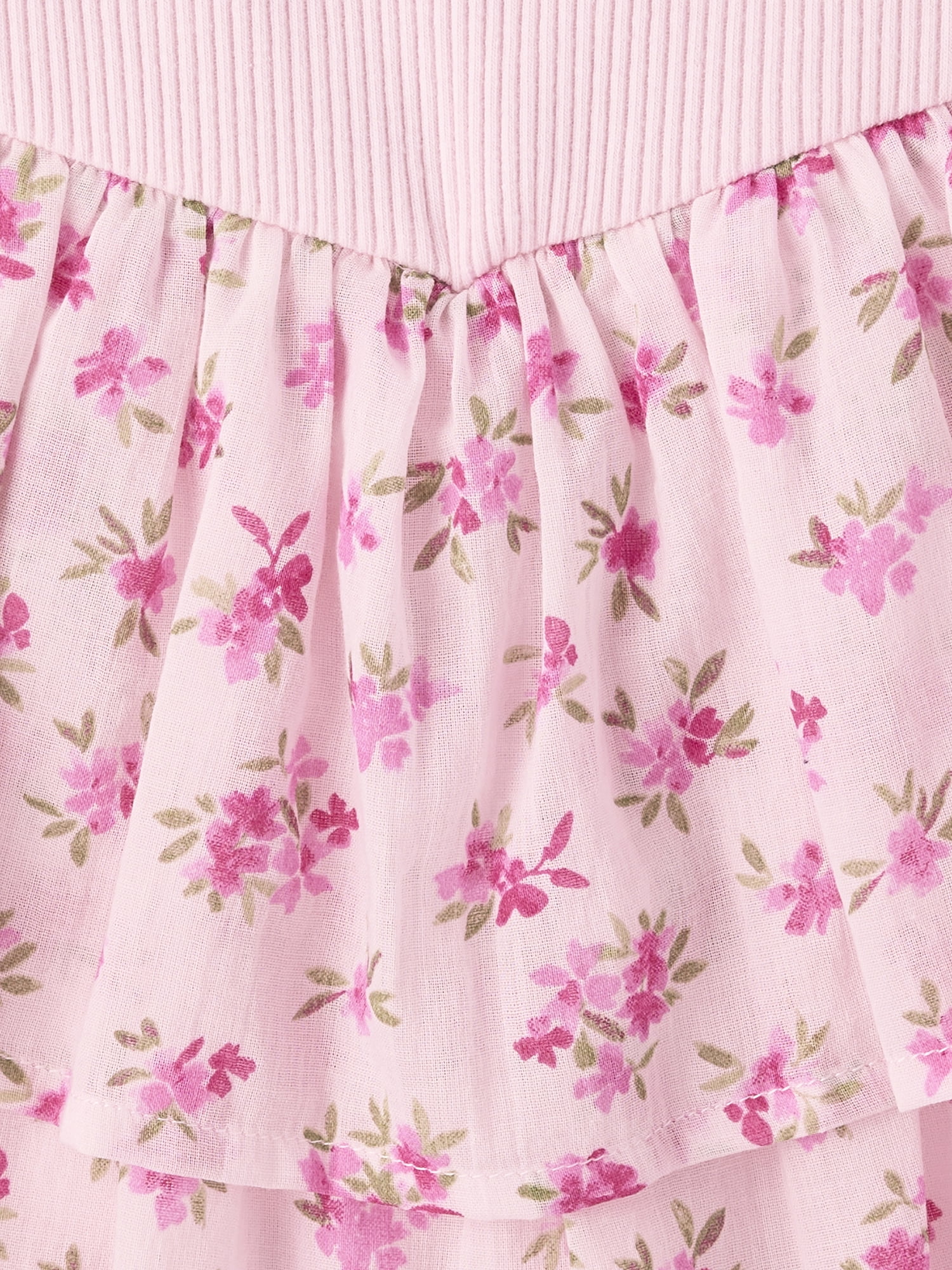The Children's Place Girls Short Sleeve Floral Tiered V-Waist Dress, Sizes XS-XXL
