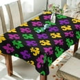 thumbnail image 4 of Coolnut Mardi Gras Rectangle Tablecloth Spill-Proof Polyester Table Cloth Table Cover for Kitchen Dining Picnic Holiday Party Decoration, 54"x72", 4 of 7
