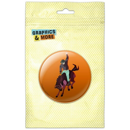 

Rodeo Cowboy Orange Western Horse Country Refrigerator Button Magnet