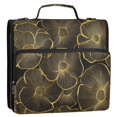 thumbnail image 5 of FORMRS Zipper Binder with Shoulder Strap 2-inch Ring 500 Sheet Capacity File Bag, Black Flower Pattern, 5 of 5