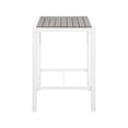 thumbnail image 6 of Meridian Furniture Nizuc Grey Wood Outdoor Patio Square Bar Table, 6 of 6