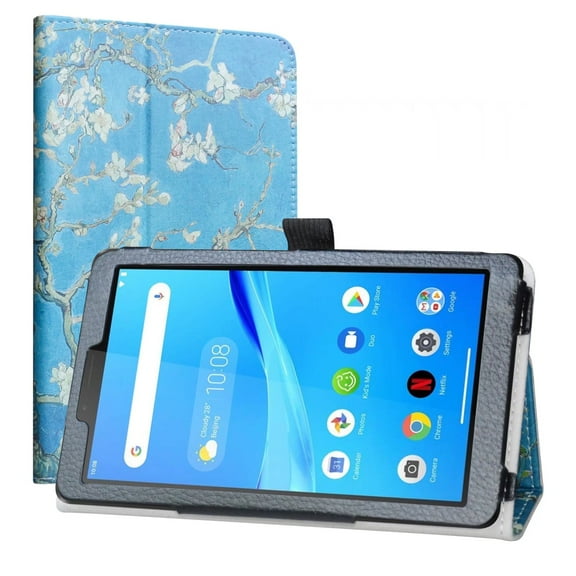 Labanema 7" Lenovo Tab M7 (TB-7305F) Case, PU Leather Folio Stand Protective Case, Cover for 7" Lenovo Tab M7 (TB-7305F) (Apricot Flower)