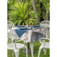 thumbnail image 2 of Happy Easter Outdoor Tablecloth - 54 Inch Round Dining Table Cover, Spring Rabbits Polka Dots Beige Burlap Waterproof Outdoor Table Cloth with Umbrella Hole & Zipper for Picnic/Patio/Party, 2 of 7