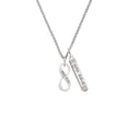 thumbnail image 2 of Delight Jewelry Silvertone Philippians 4:13 Infinity Sign Silvertone Live the Life You Have Imagined Bar Charm Necklace, 23", 2 of 4