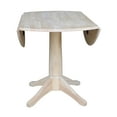 thumbnail image 6 of 42" Round Solid Wood Dual Drop Leaf Pedestal Table - Unfinished, 6 of 12