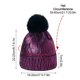 thumbnail image 2 of Gorro de invierno, gorro cálido de punto trenzado grueso para mujeres y hombres con gorro con pompón de piel sintética, 2 of 5