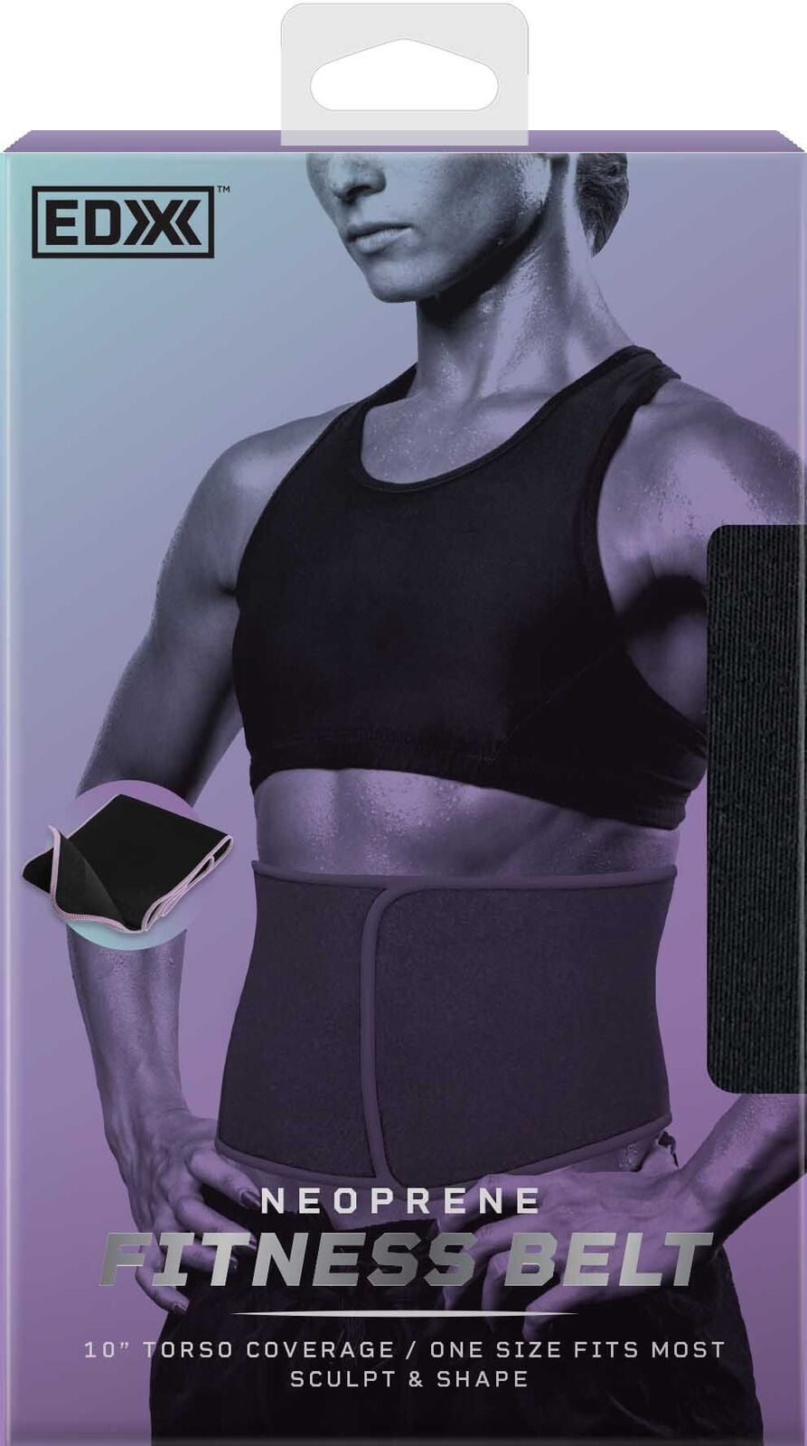 EDX 10" Neoprene Fitness Belt, Lavender