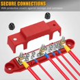 thumbnail image 5 of 2Pcs Bus Bar,12V Power Distribution Block,3X 1/4In (M6) Terminal Studs,10X 5/32Inch () Terminal Screw,Battery Bus Bar, 5 of 5