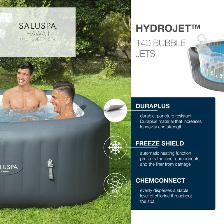 Person SaluSpa 6 Bestway Outdoor Jet Tub Inflatable 8 Hot