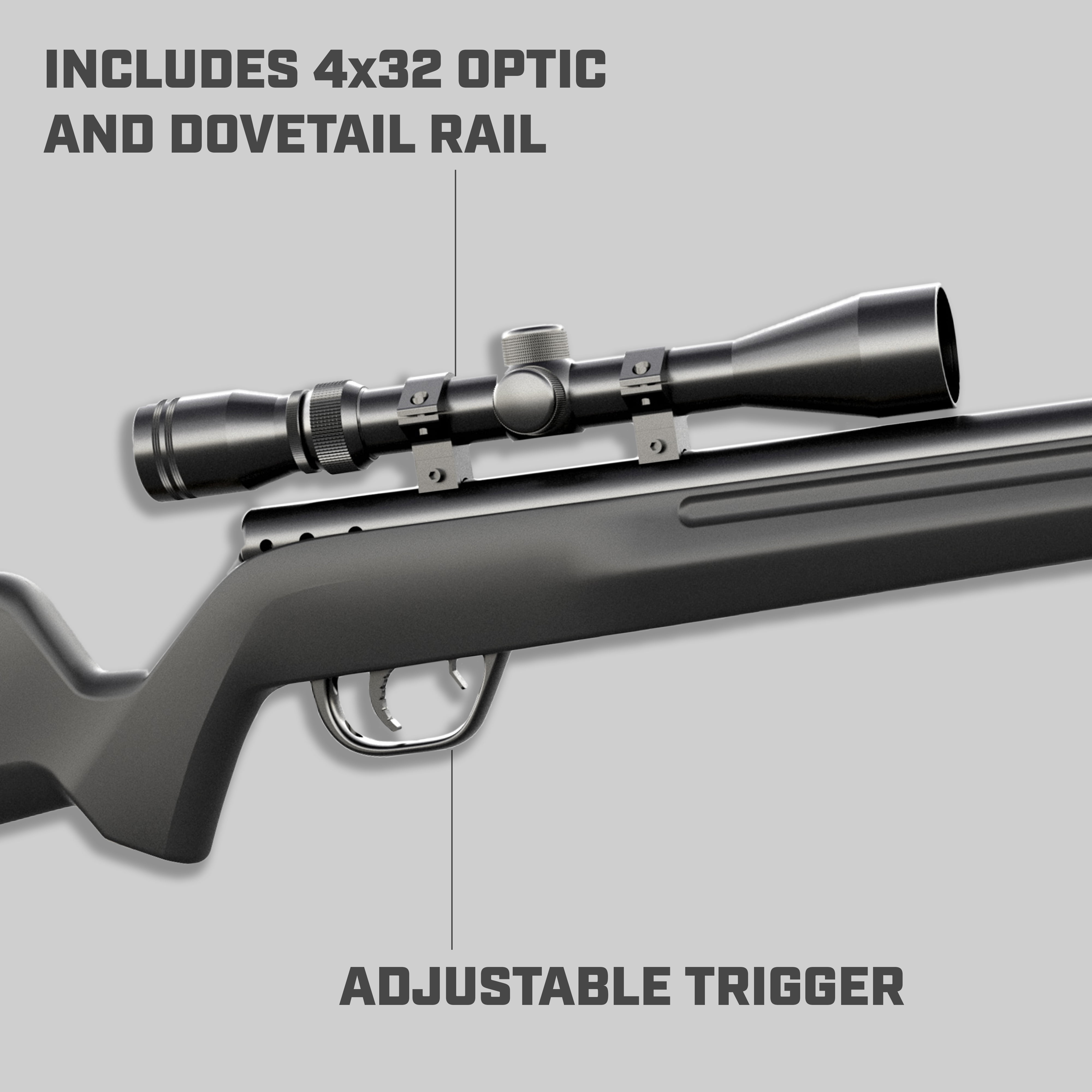 Barra Airguns Sportsman 1200g, 0.177 & 0.22 Pellet Gas Piston Air Rifle