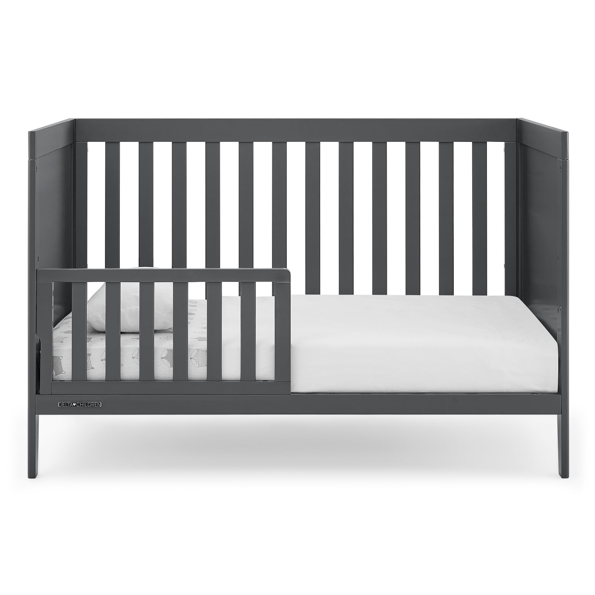 Delta Children Toddler Guardrail #W100825 - Greenguard Gold Certified, Charcoal Grey