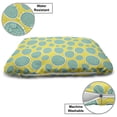 thumbnail image 3 of Melon Pet Bed, Abstract Halved Watermelon Doodle in Irregular Sizes, Chew Resistant Pad for Dogs and Cats Cushion with Removable Cover, 24" x 39", Mustard Cadet Blue, by Ambesonne, 3 of 4