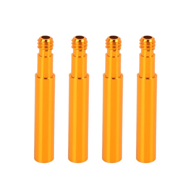 Unique Bargains 40mm Universal Aluminum Alloy Bike French Type Valve Extender Silver Tone 4pcs