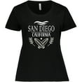 thumbnail image 3 of Inktastic San Diego California Cute Surfing Women's Plus Size T-Shirt, 3 of 5