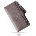 thumbnail image 1 of Portefeuille Dames Grande, Dames Élégant Sac à Main (Gris, Long), 1 of 6