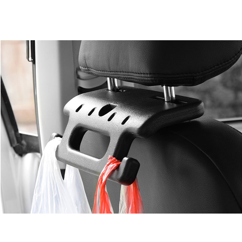 DDSKY Car Seat Headrest Hanger Folding Hook Safety Handrail Backrest Seat Universal Holder for Purse Handbag Grocery Shopping Bag Cloth Coat