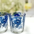 thumbnail image 2 of STP GOODS Gzhel Short Drinking Glass Set of 6 pcs 6.8 fl oz (200 ml) Glass Tumblers for Water Juice Milk Cocktail Water Glasses, Blue Clear, 2 of 3