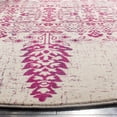thumbnail image 4 of SAFAVIEH Evoke Maximillian Southwestern Area Rug, Ivory/Fuchsia, 6'7" x 6'7" Round, 4 of 9