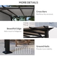 thumbnail image 6 of Outsunny 10' x 10' Patio Pergola with Adjustable Sliding Canopy, Heavy-Duty Steel Frame Gazebo for Backyard, Garden, and Dining Area, UV-Resistant White Sun Shade Shelter, 6 of 8
