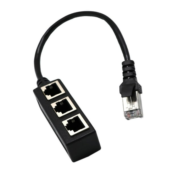1 Pieza 1-a-3 Divisor de Núcleo Adaptadora de Zócalos Portàtil de Red Ethernet