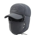 thumbnail image 2 of sunsanly Winter Outdoor Hat with Integrated Scarf Windproof Thick Plush Keep Warm with Front Cover Full Protection Skiing Skating Cold Weather Headwear, 2 of 8