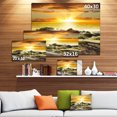 thumbnail image 3 of Beautiful Orange Sundown Beach - Seashore Canvas Art Print, 3 of 4