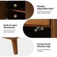 thumbnail image 3 of 26" Modern Wooden End Table End Table with Charging Station Tray and Storage Shelves Acorn, 3 of 8