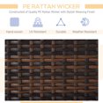 thumbnail image 4 of Outsunny 2 PCS Patio Wicker Ottoman Set, Two Square Outdoor PE Rattan Footrest with Removable Cushion, Freely Combined Furniture w/ Handle for Backyard, Garden, Poolside, Beige, 4 of 10