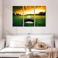 thumbnail image 2 of Elephant Stock Golf Ball Wall Art - Horizontal Multi Panel Canvas - Living Room Wall Decor - Sports Multi Panel - Orange And Yellow Decor - 45" x 28", 2 of 4