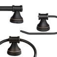 thumbnail image 5 of Globe Electric Vintage Style 5-Piece Oil Rubbed Bronze Bath Set with 23" 3-Light LED Vanity Light, 5 of 8