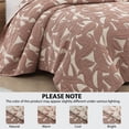 thumbnail image 4 of Mainstays Iris Leaf Stitched Quilt, Full/Queen, Rust Red, Reversible Lightweight Bedding for All Ages, 4 of 9