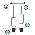 thumbnail image 6 of Kate and Laurel Ascher Modern 2-Pot Pendant Hanging Planter, 24 x 8 x 39, Black, Decorative Wall Hanging Plant Pots for Faux or Authentic Succulents and Greenery, 6 of 8