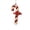 A002- B, variant on Red Fox Christmas Tree Ornament with Striped Scarf and Electroplated Finish, Single Piece, Red Metallic, for Holiday Branch Hanging, Decoration