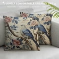 thumbnail image 3 of PRATYUS  Chinoiserie Pillow Covers Set of  Blue and White Outdoor Pillows Bule Birds Flowers Throw 18x18 Inch Square Cushion Cover Decor for Bedroom Couch Bed Living Room Sofa Chair White, 3 of 5