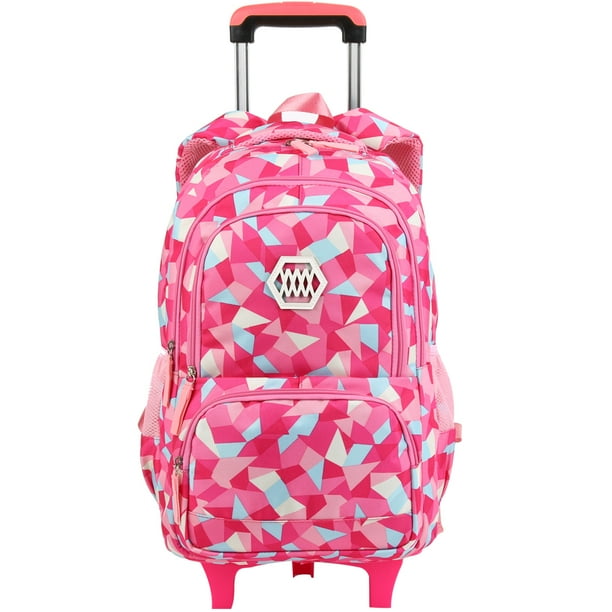 Vbiger Girl Adorable Rolling Backpack Wheeled Backpack Large Capacity