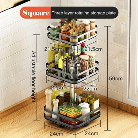 

Ovzne This 360° Rotating Storage Rack Suitable For Kitchen And Household Usage As It S