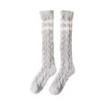 thumbnail image 2 of BONIXOOM Compression Socks For Women 1 Pair Socks Summer Fashion Mid-Calf Soft Tube Socks Gray, 2 of 3
