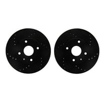 Dynamic Friction Company Rear Brake Rotors Drilled and Slotted Black - 8002-80071
