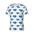 thumbnail image 5 of Vsdgher Party Shark Cute Print Men's Dry Fit Mesh Athletic Shirts Moisture Wicking Tennis T-Shirt Tops, 5 of 9