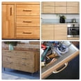 thumbnail image 4 of Unique Bargains Cupboard Door Drawer Hardware Wood Pull Handles Beige M4 Thread Hole 10 Pcs, 4 of 4